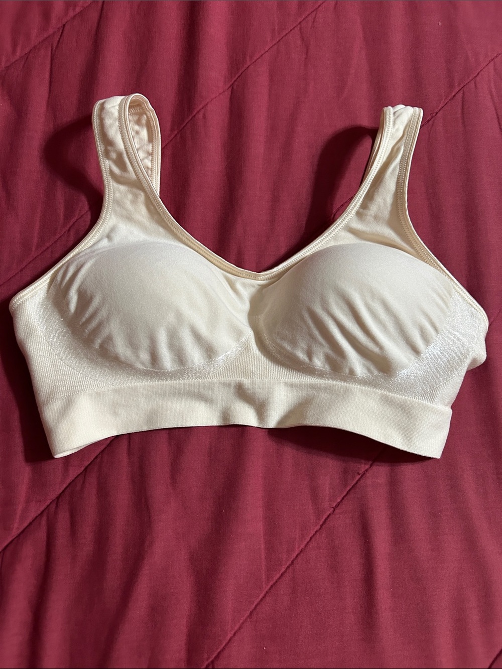 Bali 34B Cream Seamless Soft-Cup Wireless Bra